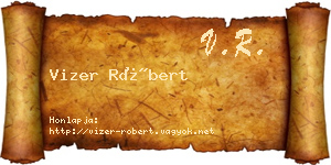 Vizer Róbert névjegykártya