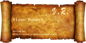 Vizer Róbert névjegykártya